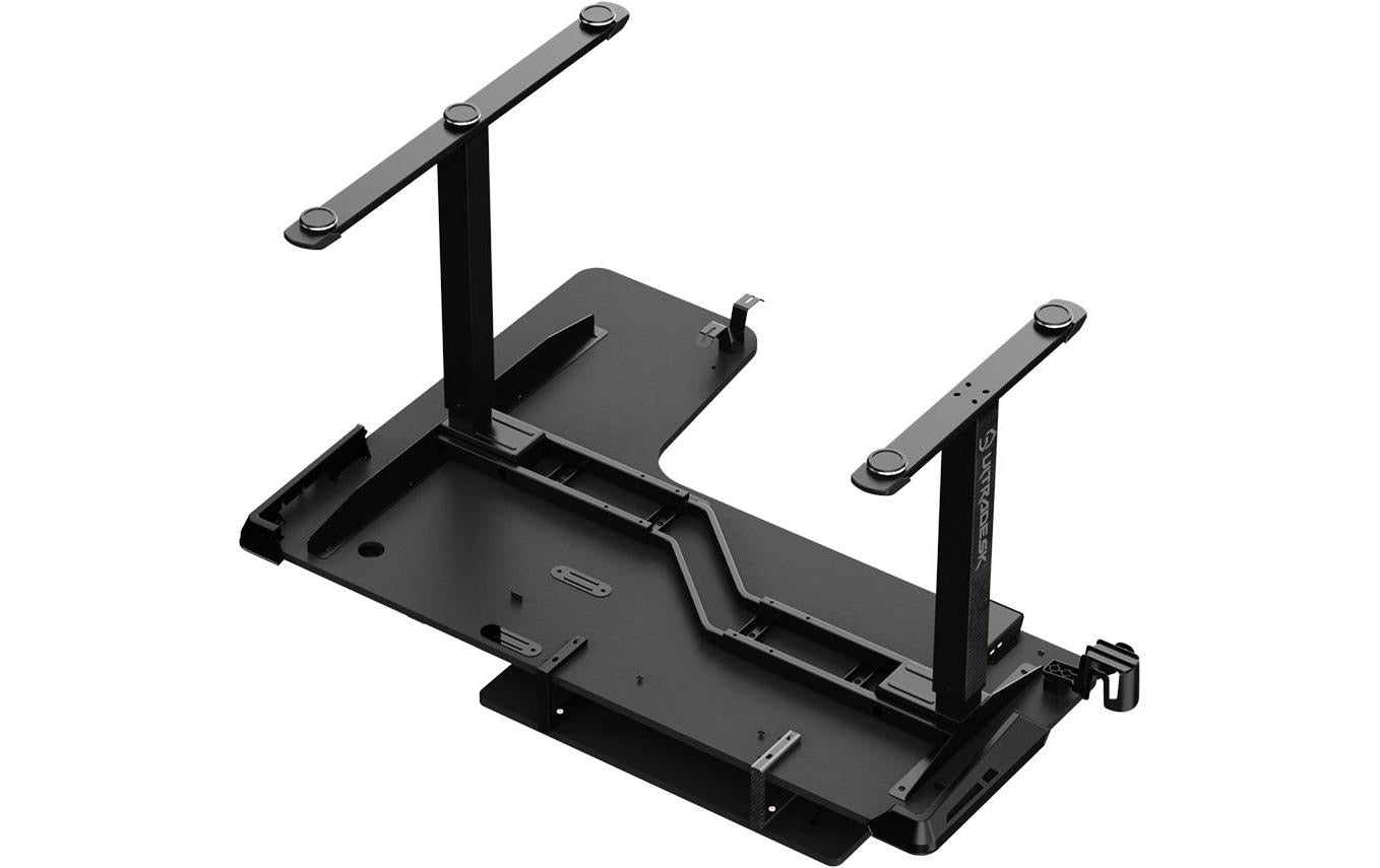 Ultradesk Winger Gaming-Tisch – 155 × 60 cm, höhenverstellbar, schwarz, Stahl
