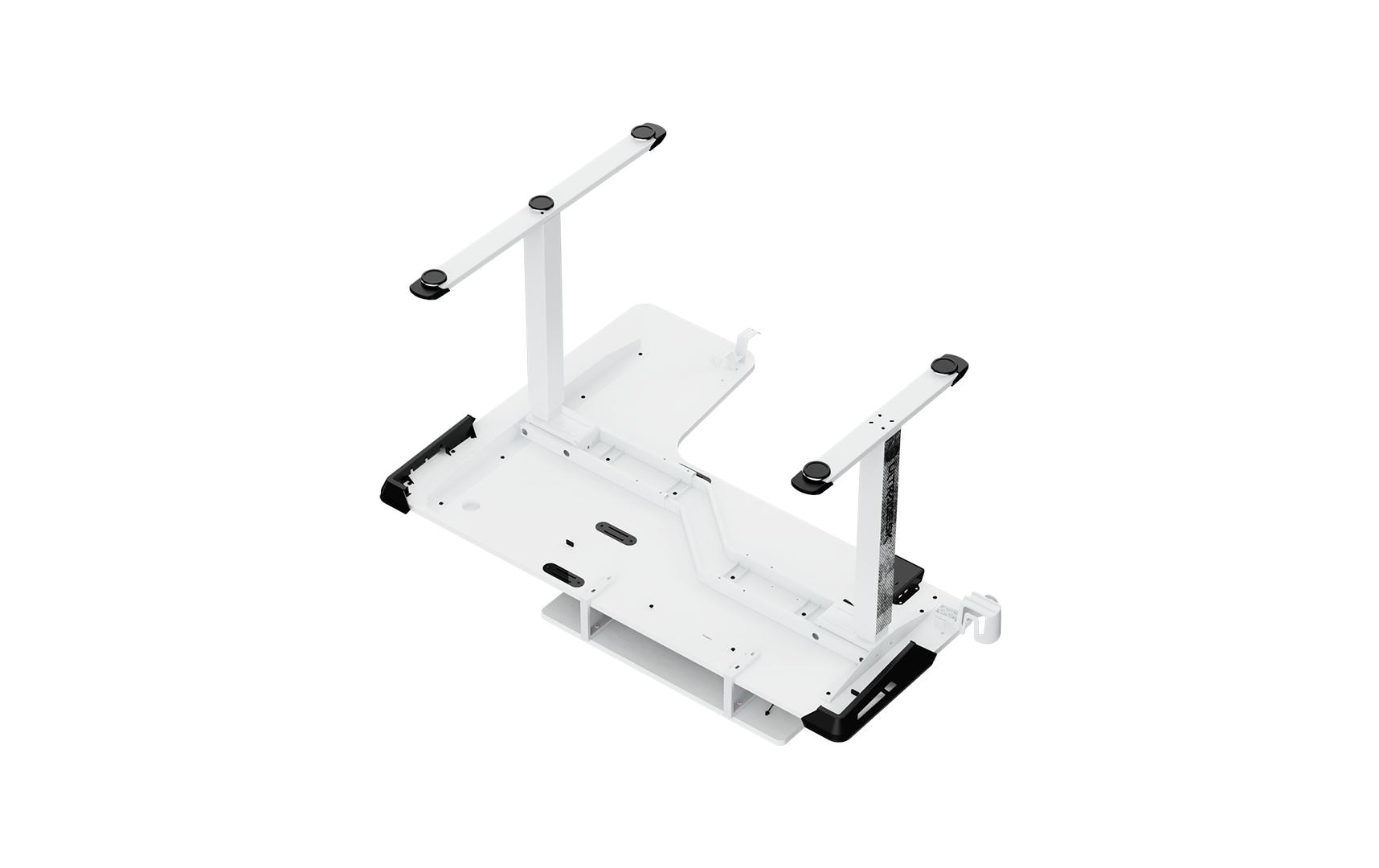 Ultradesk Winger Gaming-Tisch – höhenverstellbar, weiss, Stahl