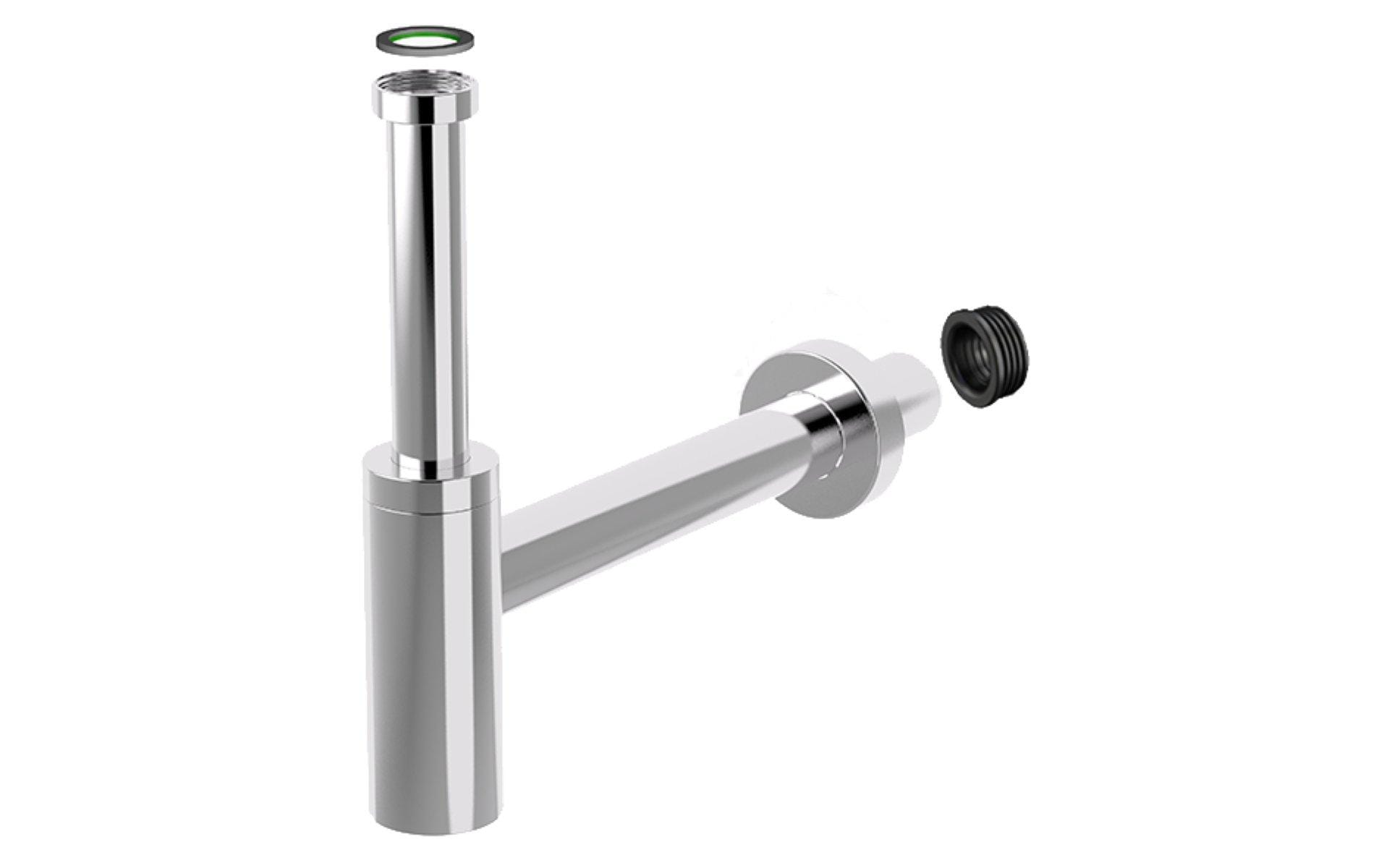 Diaqua Siphon – Ø4 cm, verchromter Edelstahl, für Waschtisch