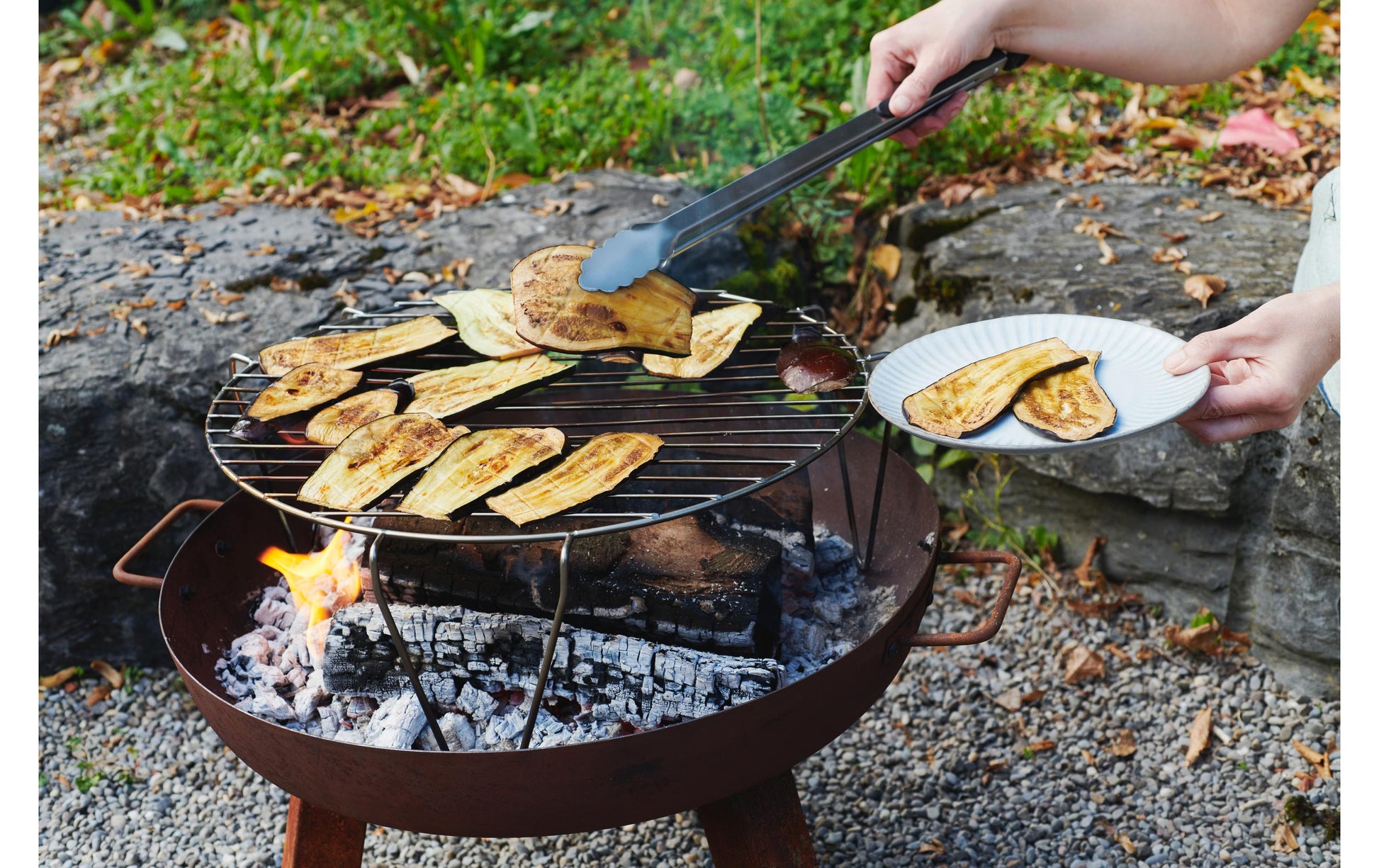 Nouvel Grillrost – mit Griffen, Ø 45 cm – für Feuerschalen, Edelstahl