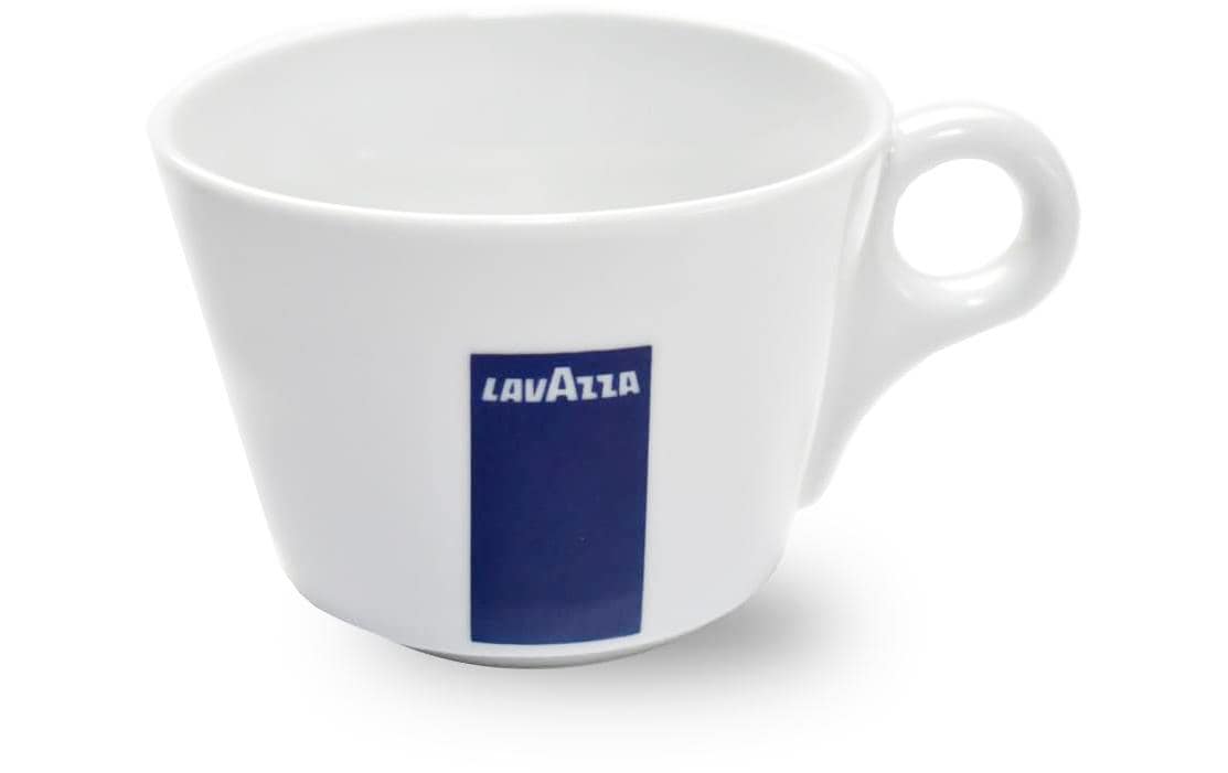 Lavazza Blue Collection Cappuccinotasse – 0,25 l, Porzellan, weiss, spülmaschinenfest, Henkel, 6 Stück