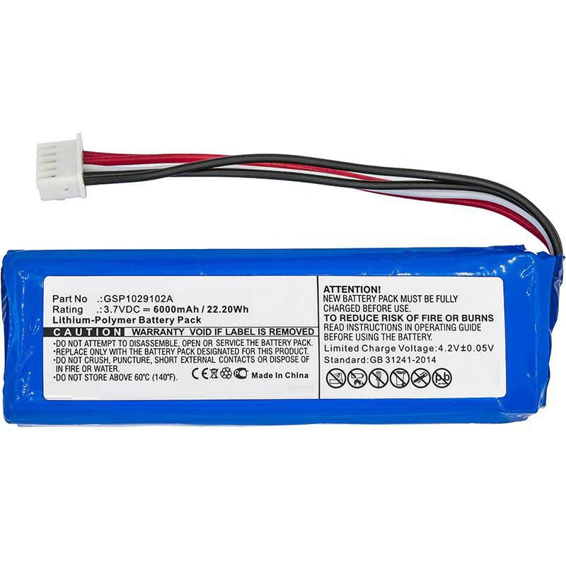 CoreParts GSP1029102A – Akku – für JBL Charge 3 – 6000 mAh, 3,7 V (22,2 Wh) – Li-Polymer – Blau