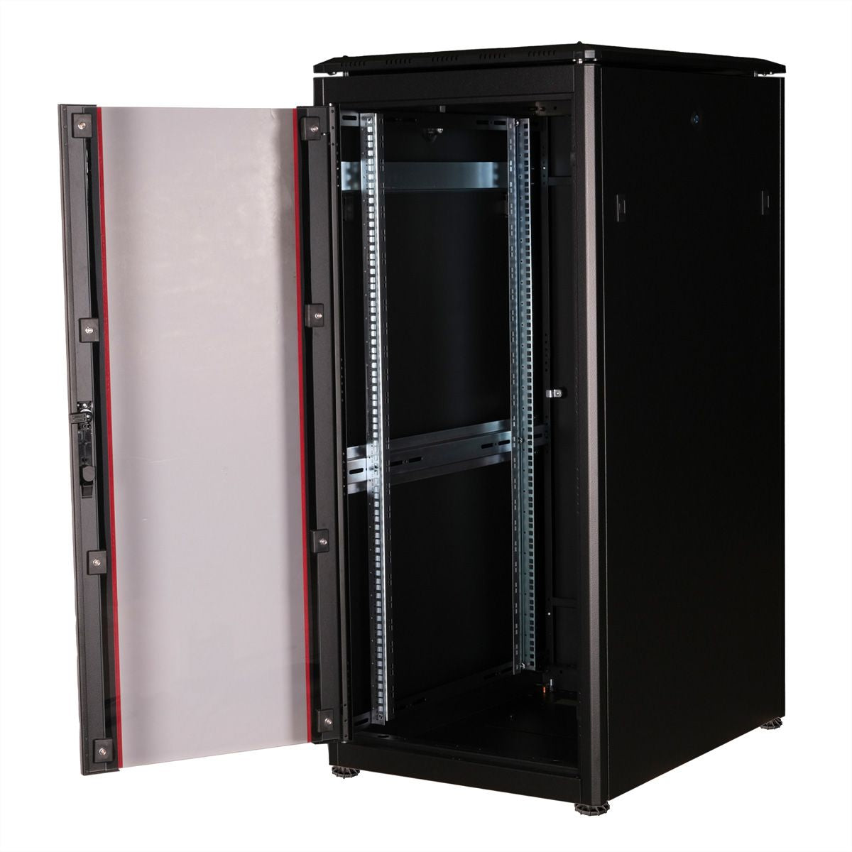 ROLINE Pro – 19" Netzwerkschrank 26U, IP20, abschliessbar, 600 × 800 × 1342 mm, schwarz, Stahl