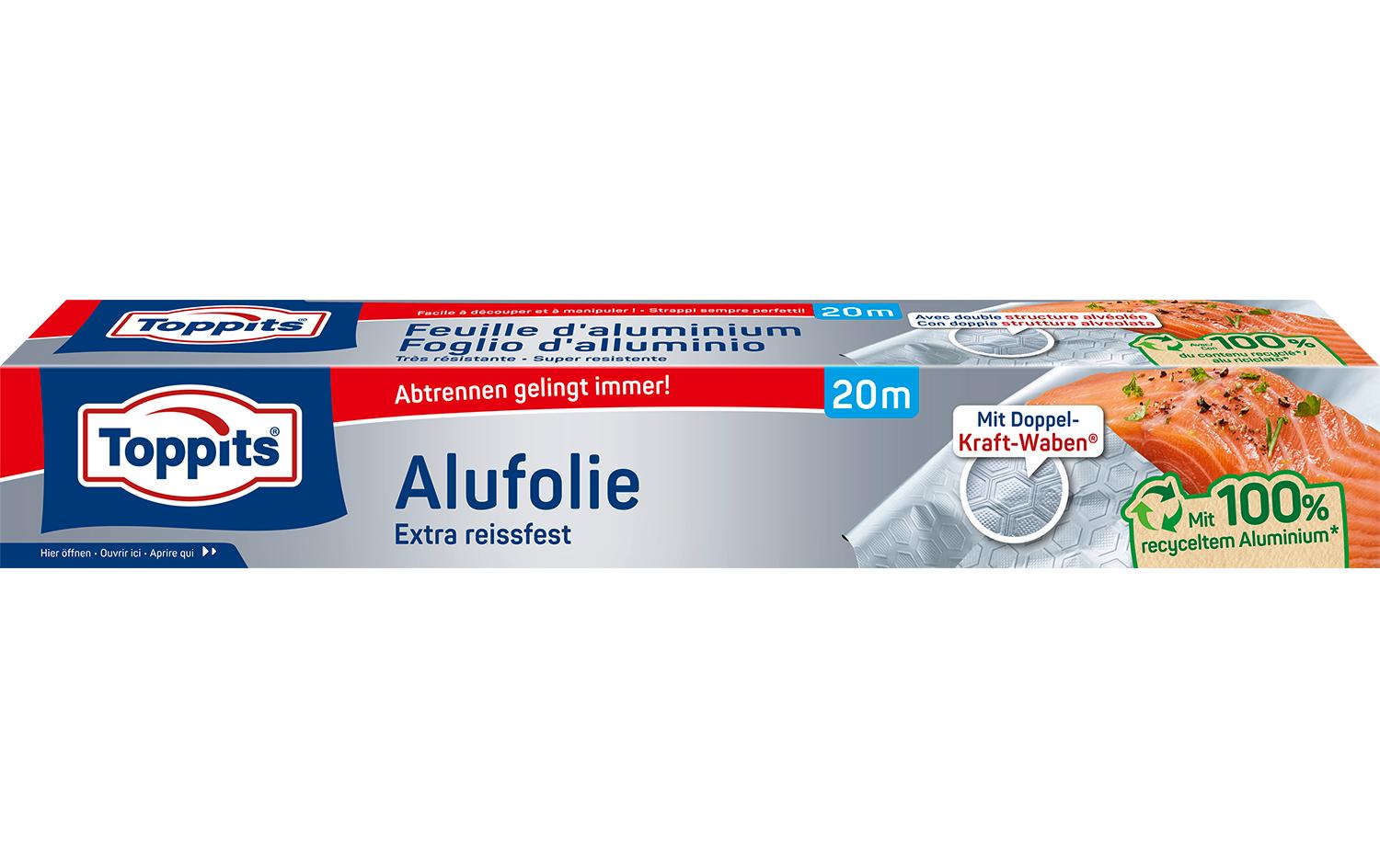 Toppits Alufolie 20 m × 29 cm, Aluminium