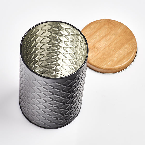 Zeller Present Vorratsdose 1,4 l, Ø 10,7 × 18 cm, Metall, Schwarz