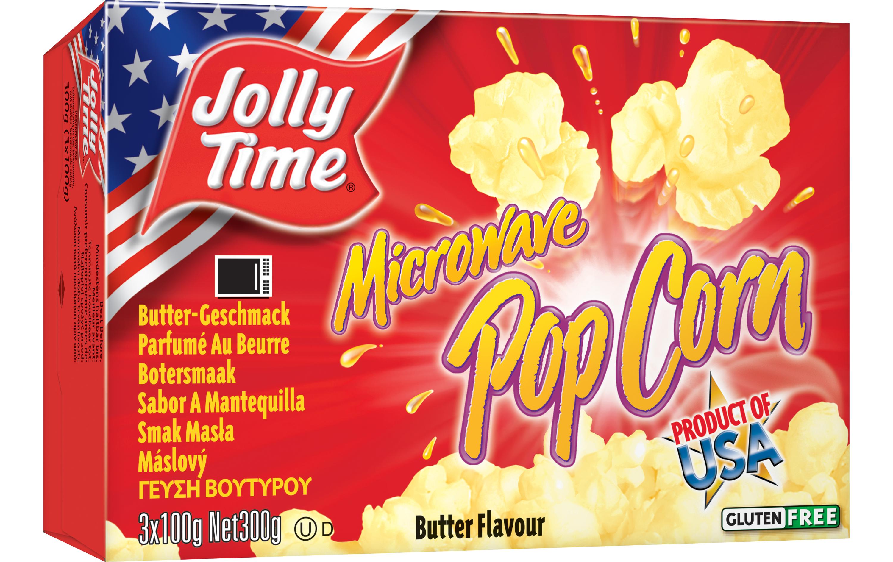 Jolly Time Mikrowellen-Popcorn – Butteraroma – 300 g
