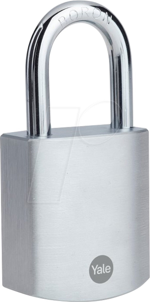 Yale Y128B Mechanisches Vorhängeschloss – Messing, Bügel 38×38 mm, Ø8,7 mm, Sicherheitsstufe 3, Aussen, Silber