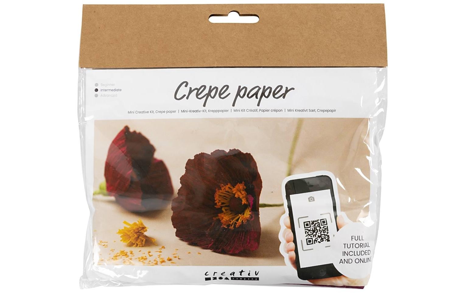 Creativ Company Bastelset Mohn (Krepppapier) – ab 10 Jahren