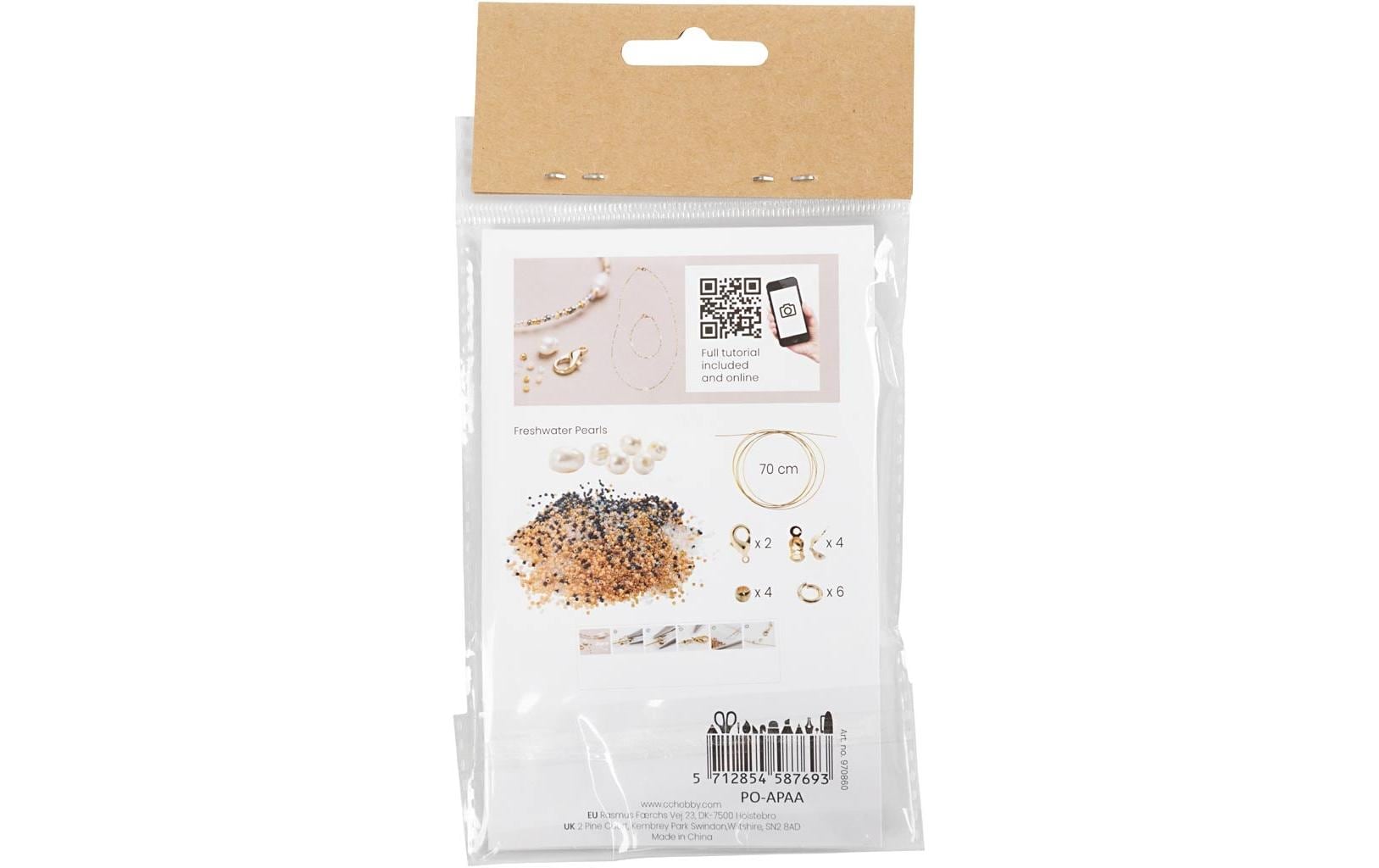 Creativ Company Bastelset – Armbänder – Gold, Grau, Perleffekt, Transparent – ab 10 Jahren