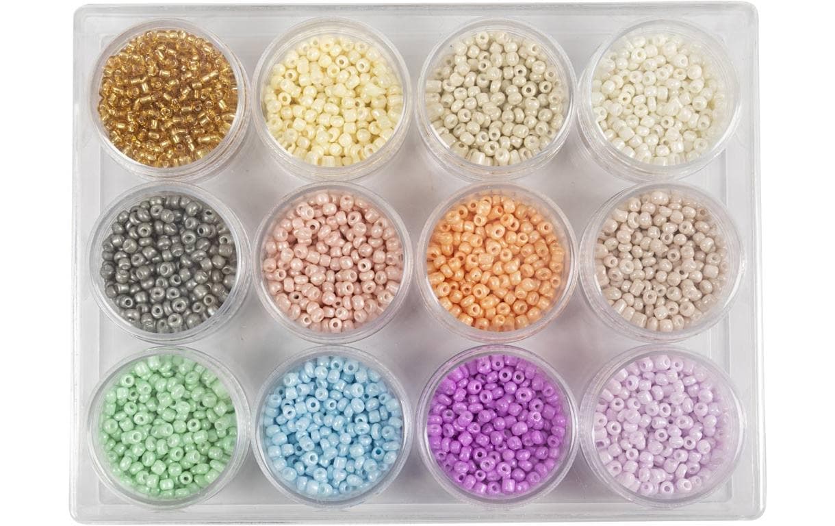 Creativ Company Rocaillesperlen (Glas) – Violett – Ø 3 mm, Loch 0,6–1 mm – 12 Stk.