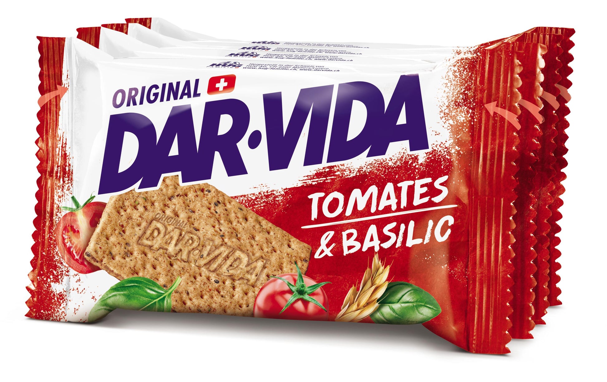DAR-VIDA extra fein Cracker – Tomaten & Basilikum – 184 g