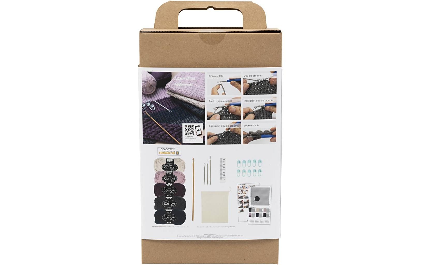 Creativ Company Starter Häkel-/Strickset Weiss – Baumwolle