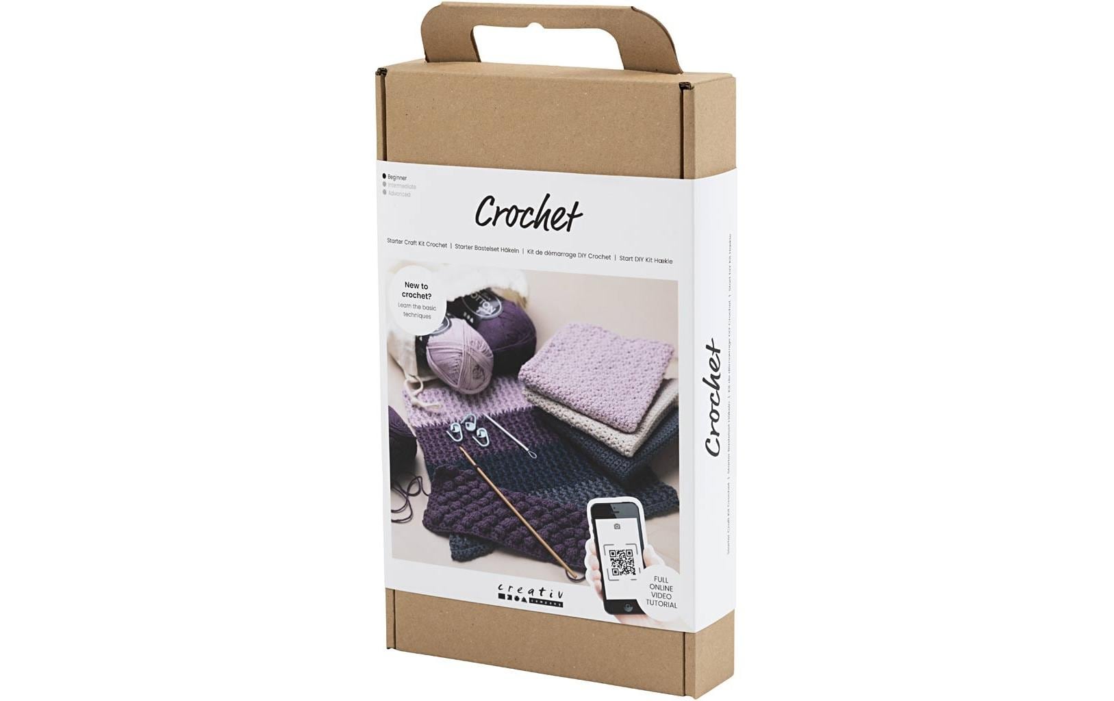 Creativ Company Starter Häkel-/Strickset Weiss – Baumwolle