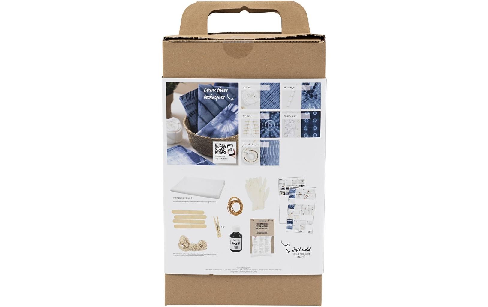 Creativ Company Bastelset Batik – Baumwolle, Blau – ab 10 Jahren