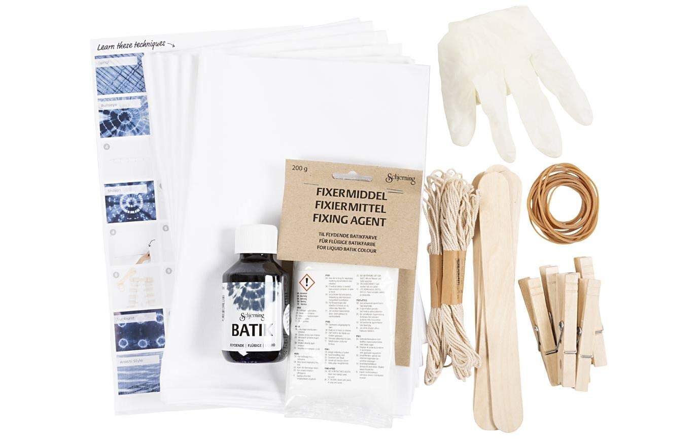 Creativ Company Bastelset Batik – Baumwolle, Blau – ab 10 Jahren