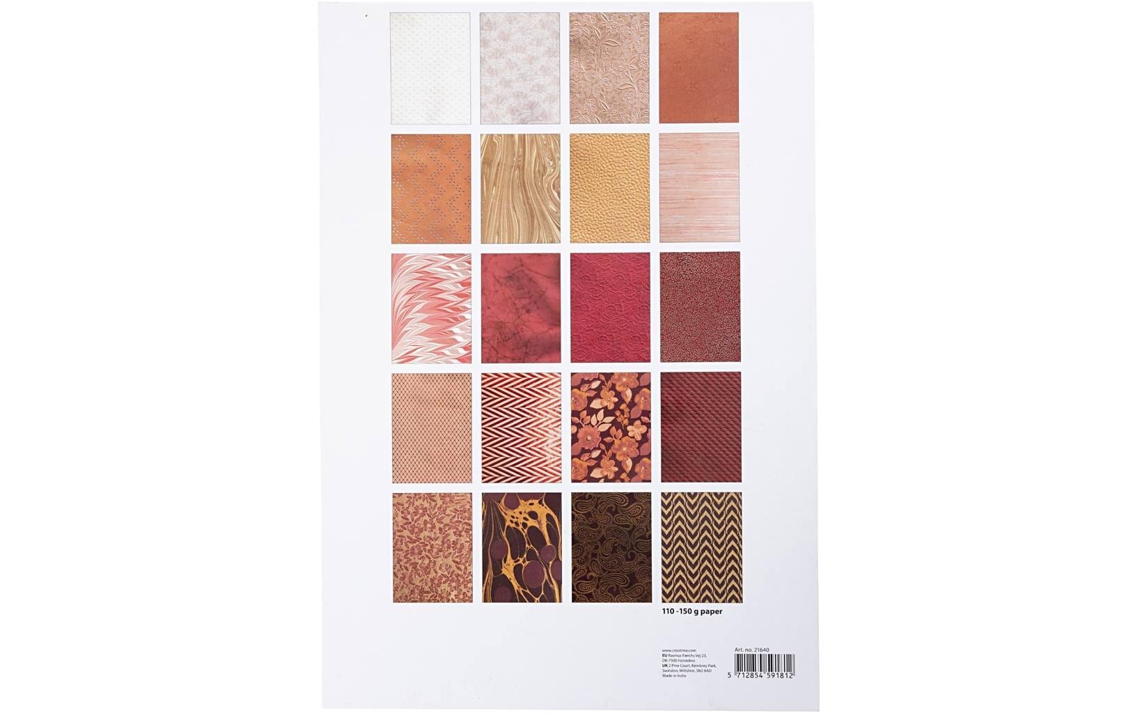 Creativ Company Skizzenblock – A4 – 150 g/m² – 20 Blatt, texturiert – Handgeschöpftes Büttenpapier