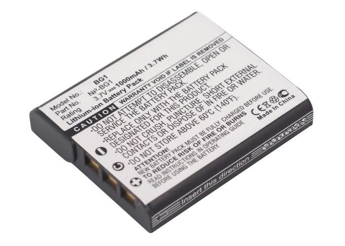 CoreParts NP-BG1/NP-FG1 Ersatzakku – 3,7 Wh (3,7 V, 1000 mAh) – für Cyber-shot DSC-W170, DSC-W35 – Schwarz