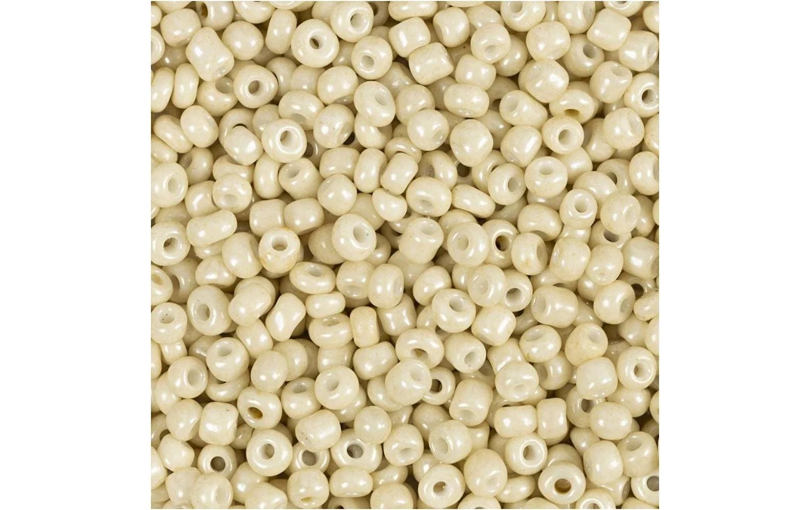 Creativ Company Rocailles, Glas – Hellbeige – Ø 3 mm, Loch 0,6–1 mm – 25 g