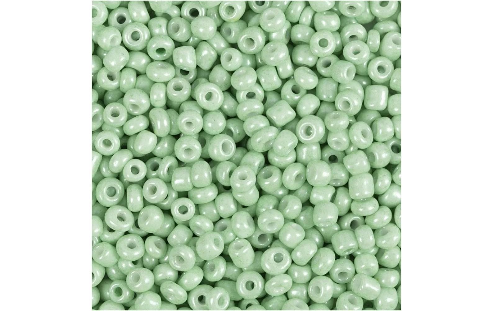 Creativ Company Glasperlen (Rocailles) – Saftgrün – Ø 3 mm, Loch 0,6–1 mm – 25 g