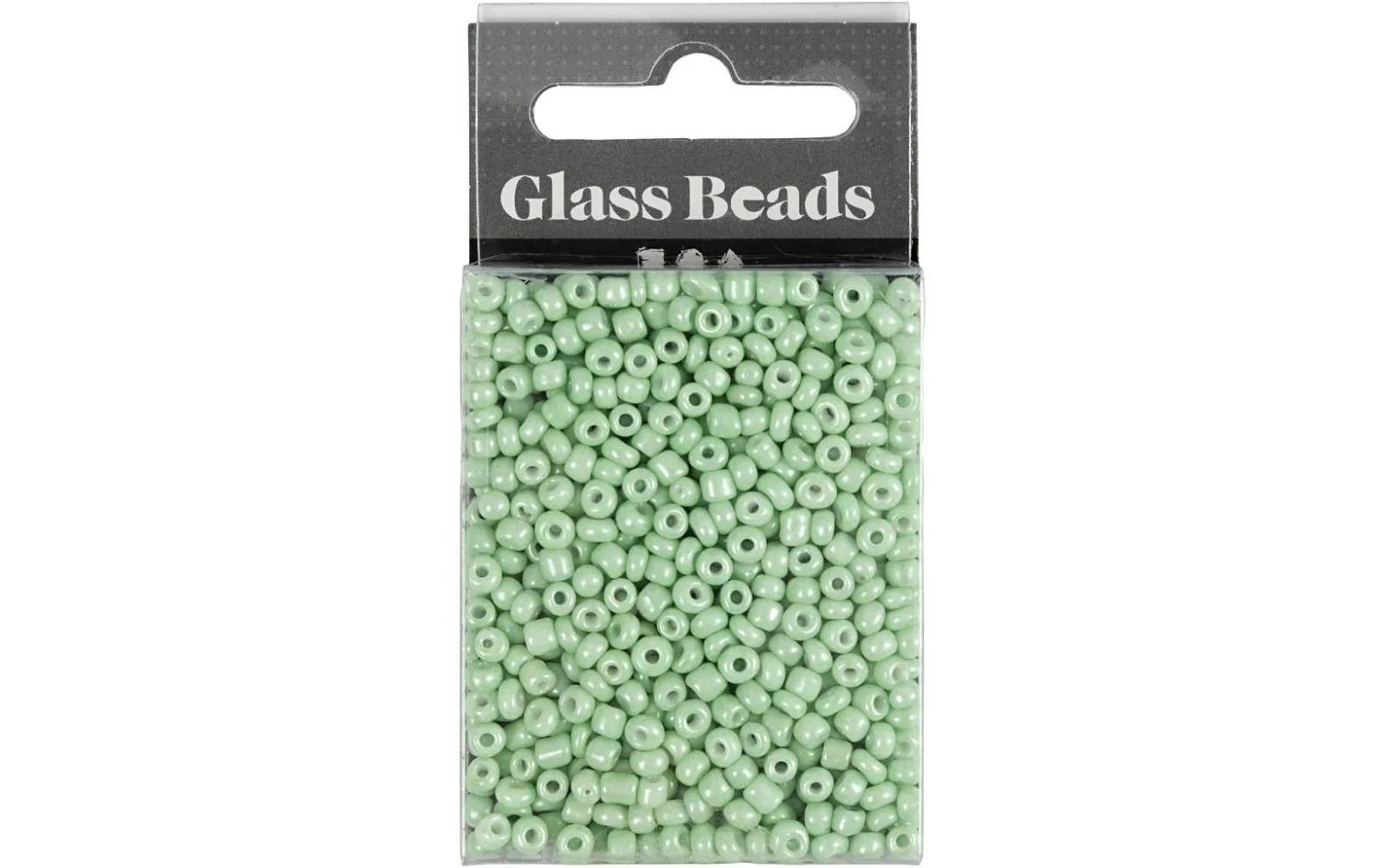 Creativ Company Glasperlen (Rocailles) – Saftgrün – Ø 3 mm, Loch 0,6–1 mm – 25 g