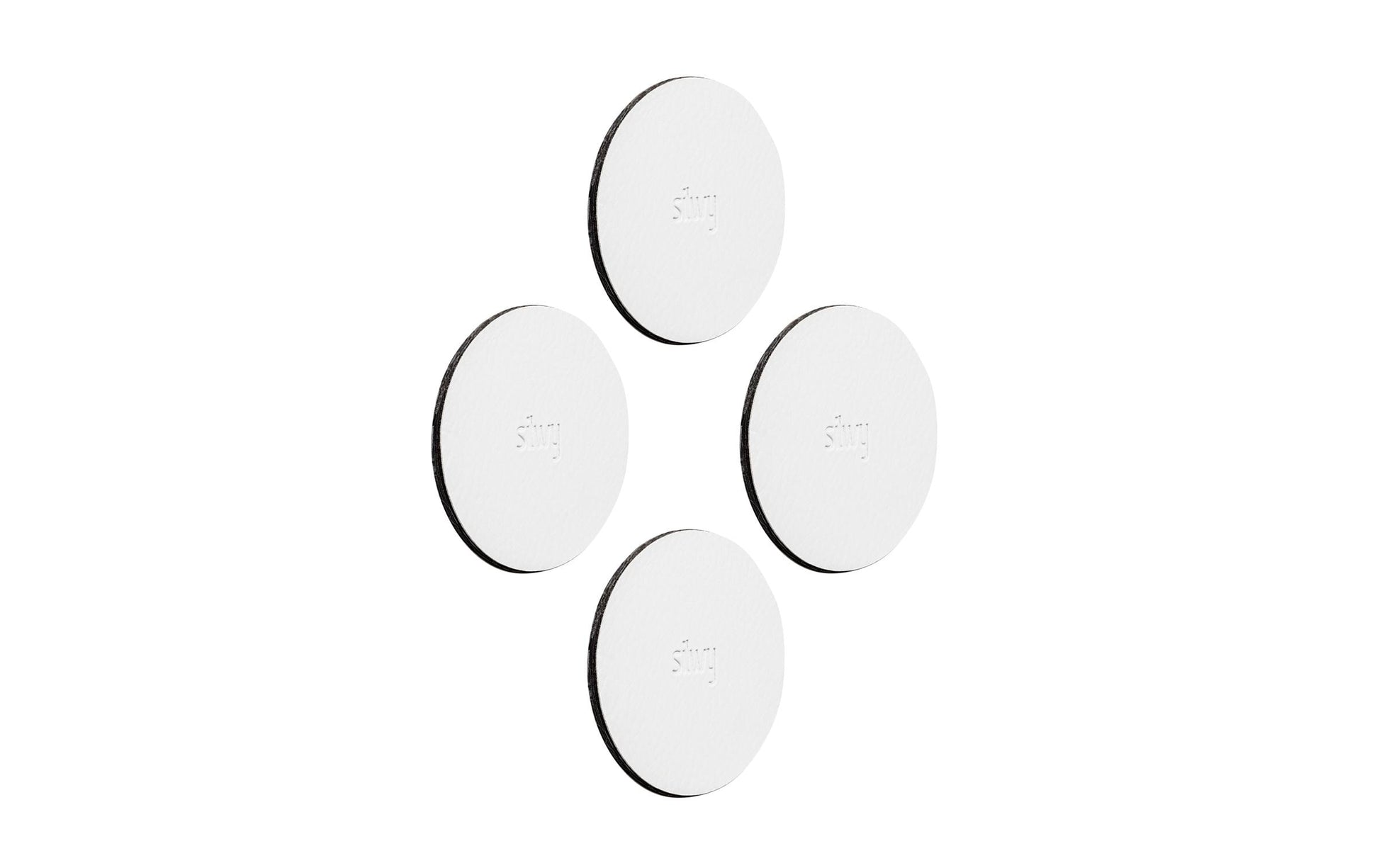 Silwy Haken – Magnet – weiss – 65 × 65 mm – 4 Stück