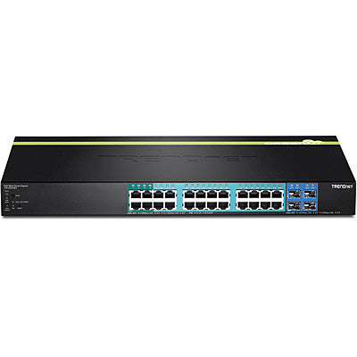 Trendnet TPE-2840WS – Smart Switch – 24× 1G, 4× SFP, PoE/PoE+, PoE-Budget 185 W, 19", 1U