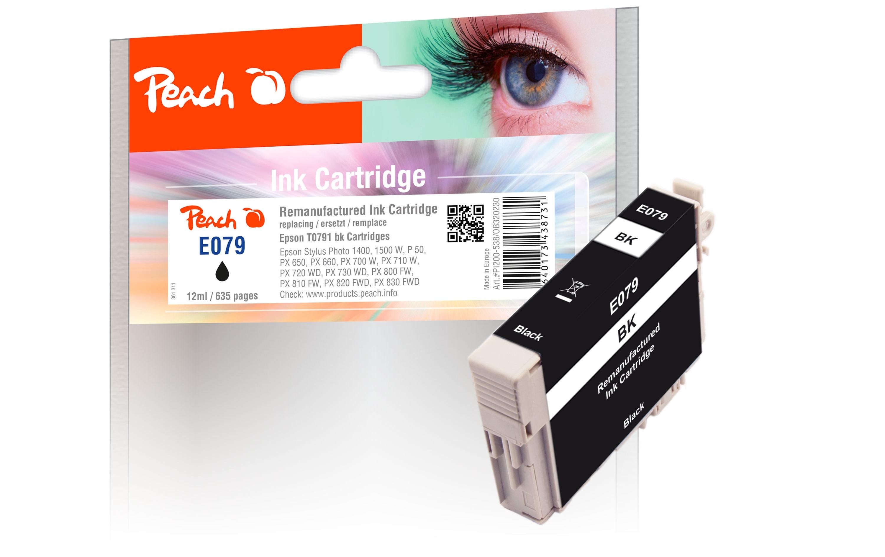 Peach Druckerpatrone – Epson Nr. 079, Schwarz, PI200-538