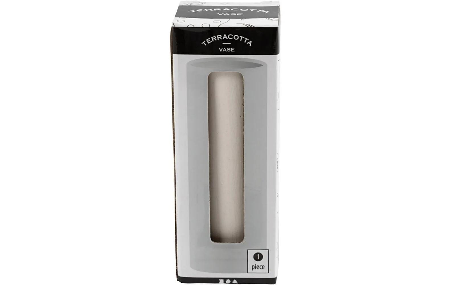 Creativ Company Vase – 11 × 4 cm – Terrakotta, weiss