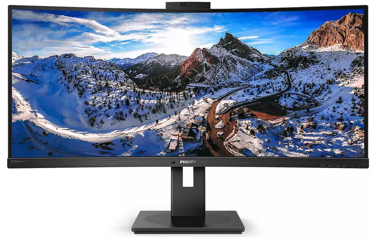 Philips 34B1U5600CH – Monitor, 34", VA, 120 Hz, 350 cd/m², Webcam, USB-C, KVM, VESA 100 × 100, Schwarz
