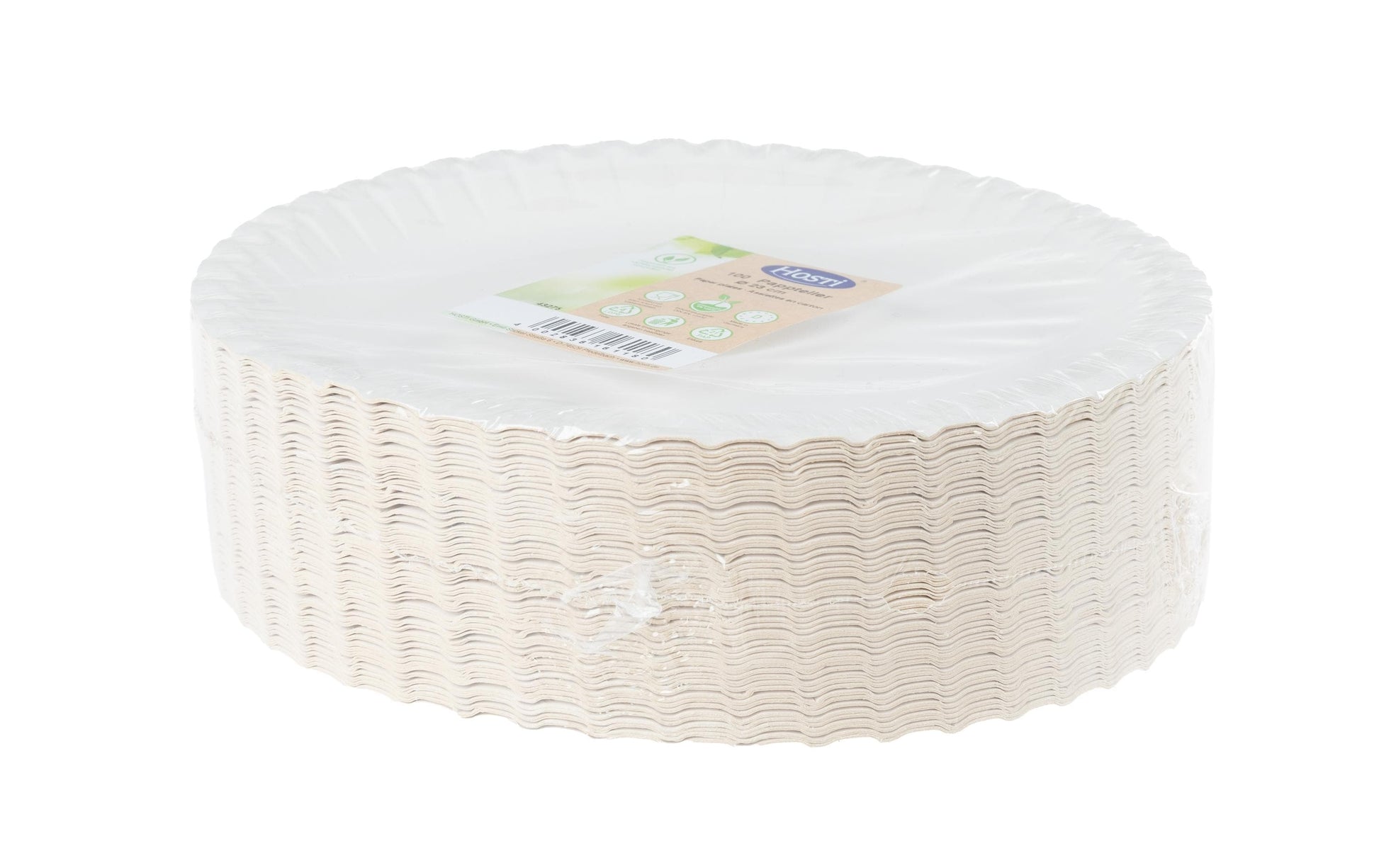 Webstar Teller, Papier/Karton – Ø 23 cm, weiss – 100 Stk.
