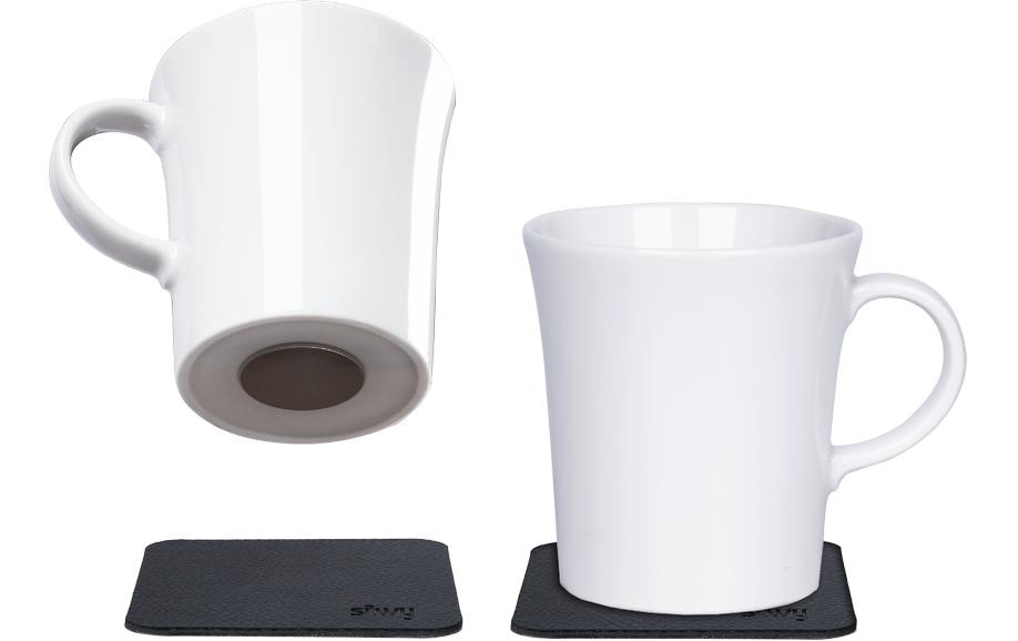 Silwy Tasse S027-1402-2-B – 2er Set, 270 ml, 9,0 × 9,0 × 11,0 cm, Porzellan, Weiss