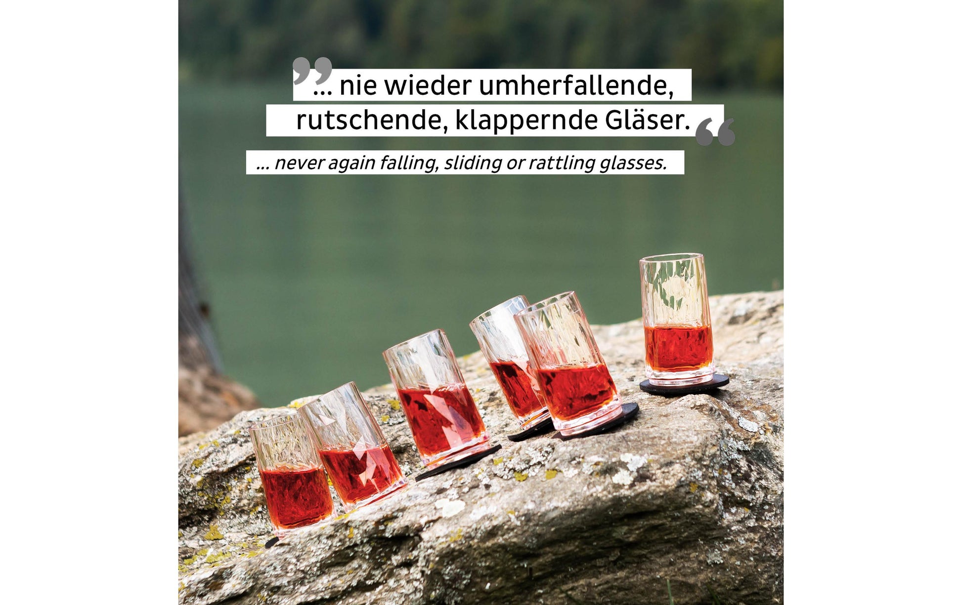 Silwy KO-SH-C-4 Shotglas – 0,04 l, Kunststoff, transparent, 4 Stück