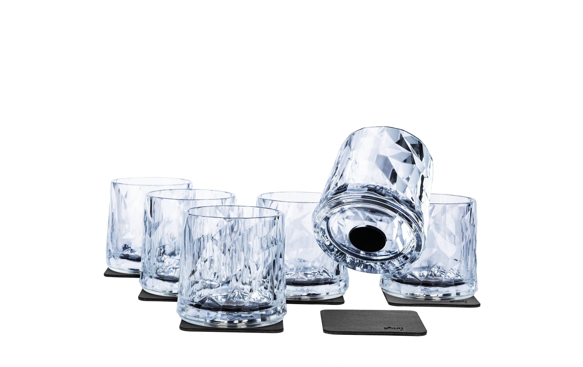 Silwy TUMBLER Glas – 0,25 l, Kunststoff, Transparent, 6 Stück