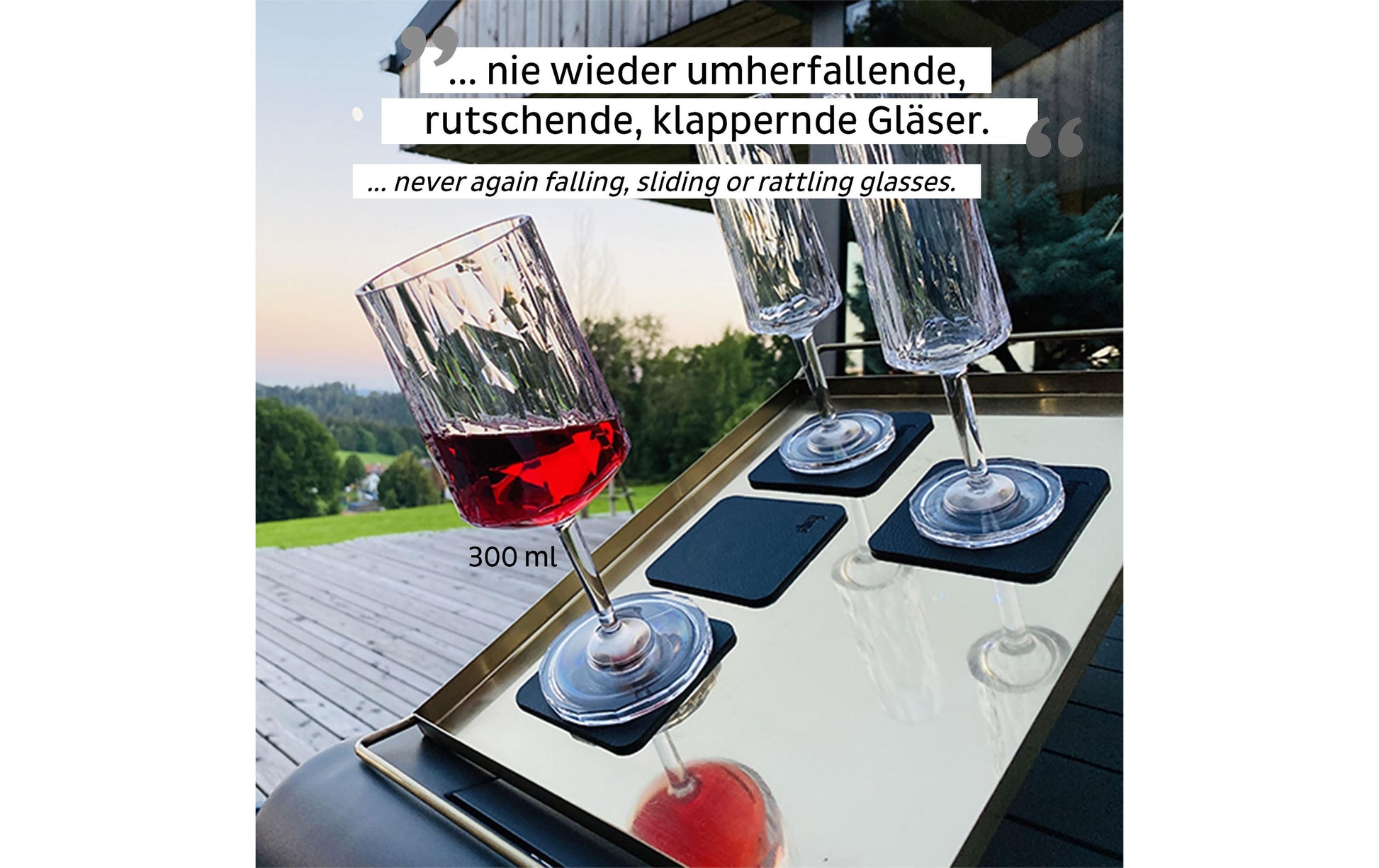 Silwy Weinglas – 0,30 l, Kunststoff, transparent