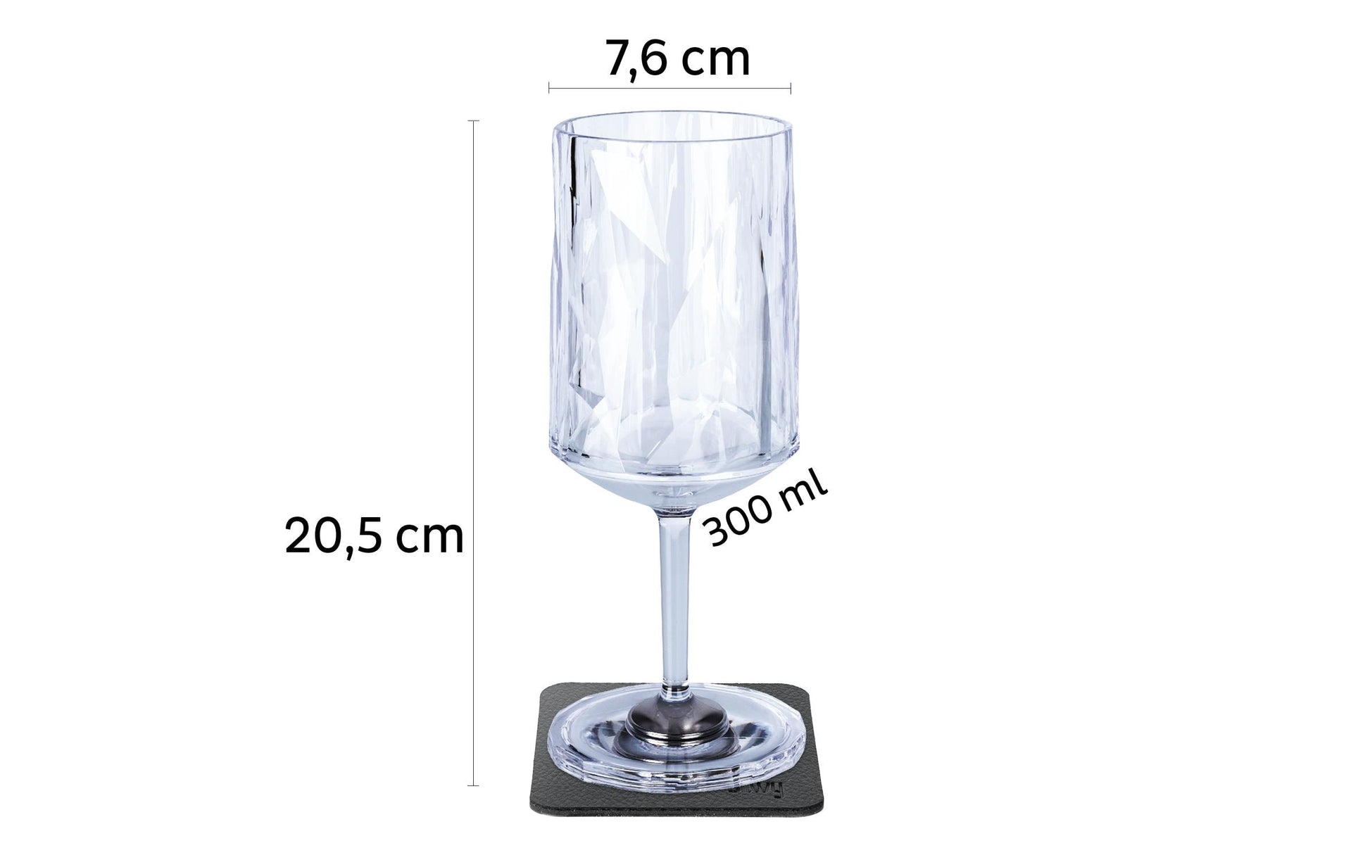 Silwy KO-WIG-C300-2 Weinglas – 0,30 l, Kunststoff, transparent, 2 Stück