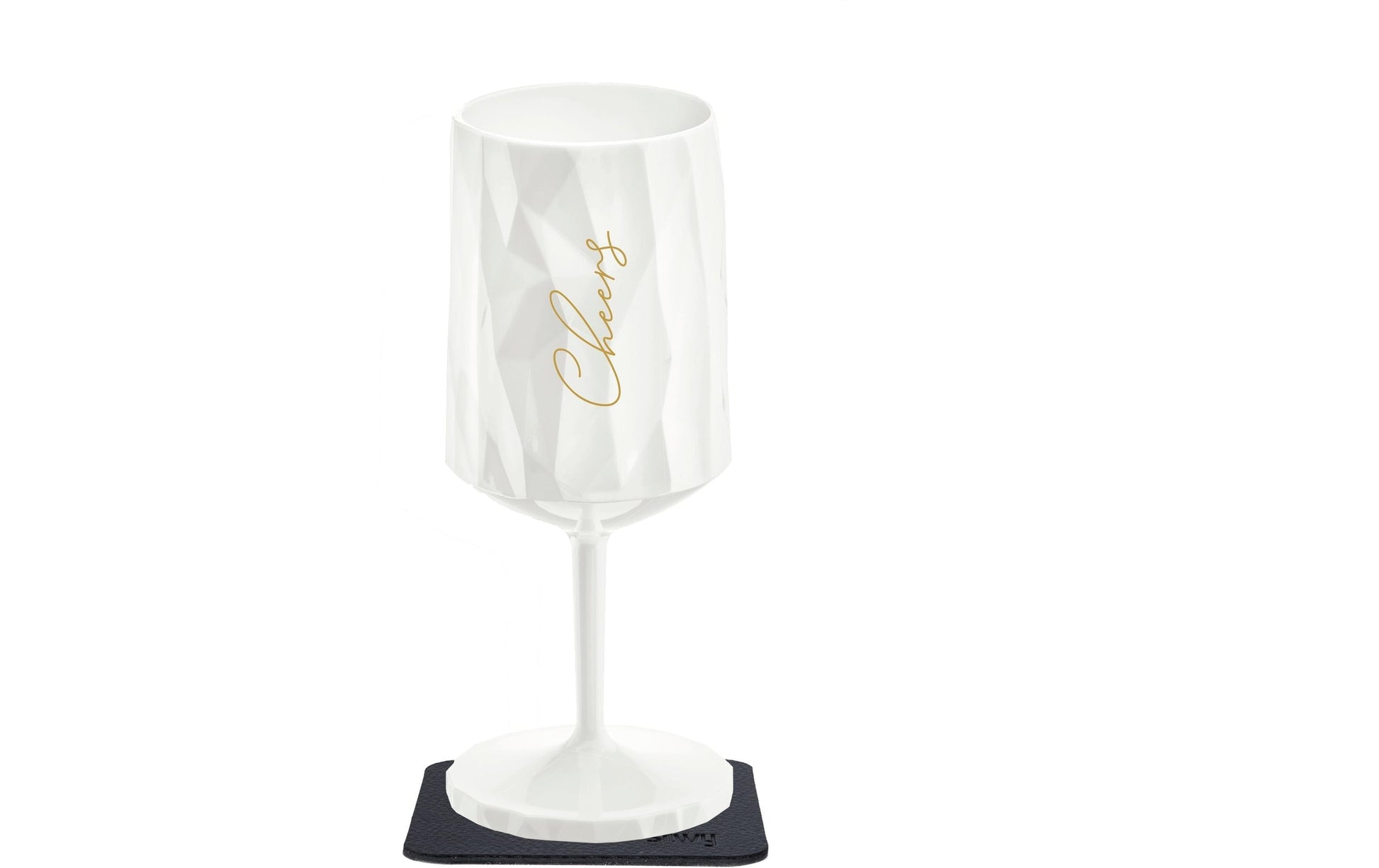 Silwy Weinglas – 300 ml, Ø 7,6 cm, Kunststoff, Weiss