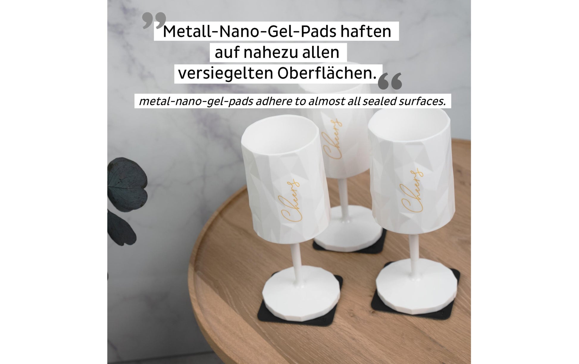 Silwy Weinglas – 300 ml, Ø 7,6 cm, Kunststoff, Weiss