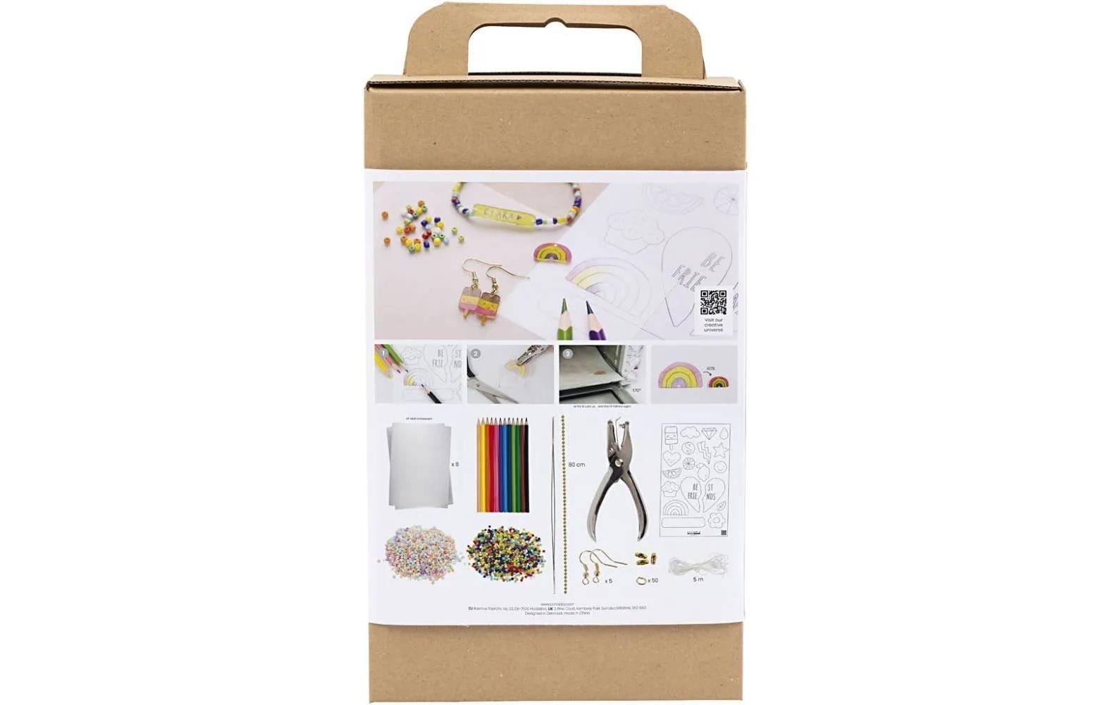 Creativ Company Broschen-Bastelset – ab 8 Jahren – Kunststoff, Mehrfarbig