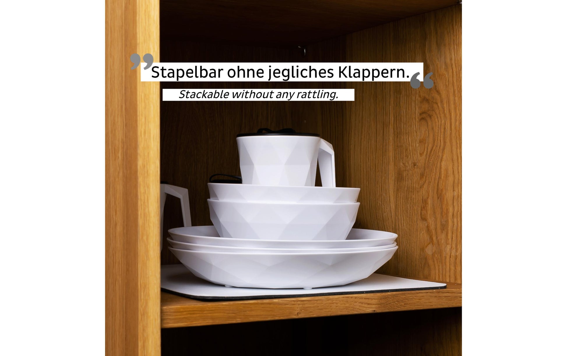 Silwy Frühstücksteller – 2er Set, Ø 24 cm, H 3,7 cm, Kunststoff, Weiss, spülmaschinenfest