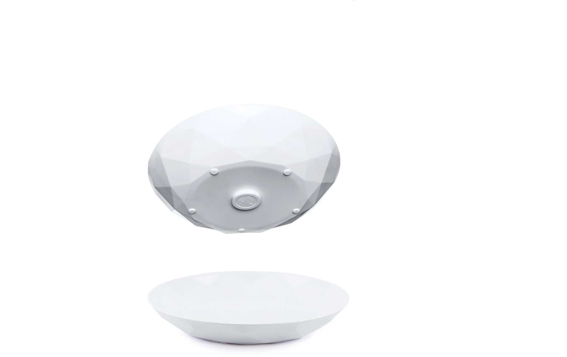 Silwy Frühstücksteller – 2er Set, Ø 24 cm, H 3,7 cm, Kunststoff, Weiss, spülmaschinenfest