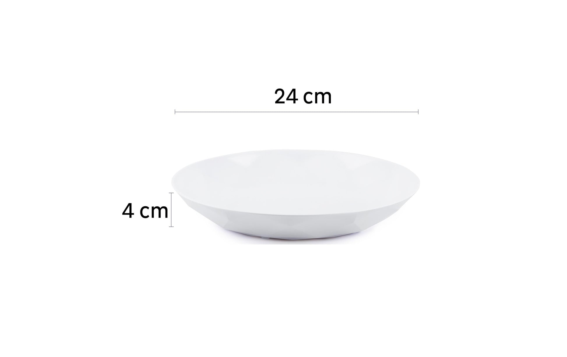 Silwy Frühstücksteller – 2er Set, Ø 24 cm, H 3,7 cm, Kunststoff, Weiss, spülmaschinenfest