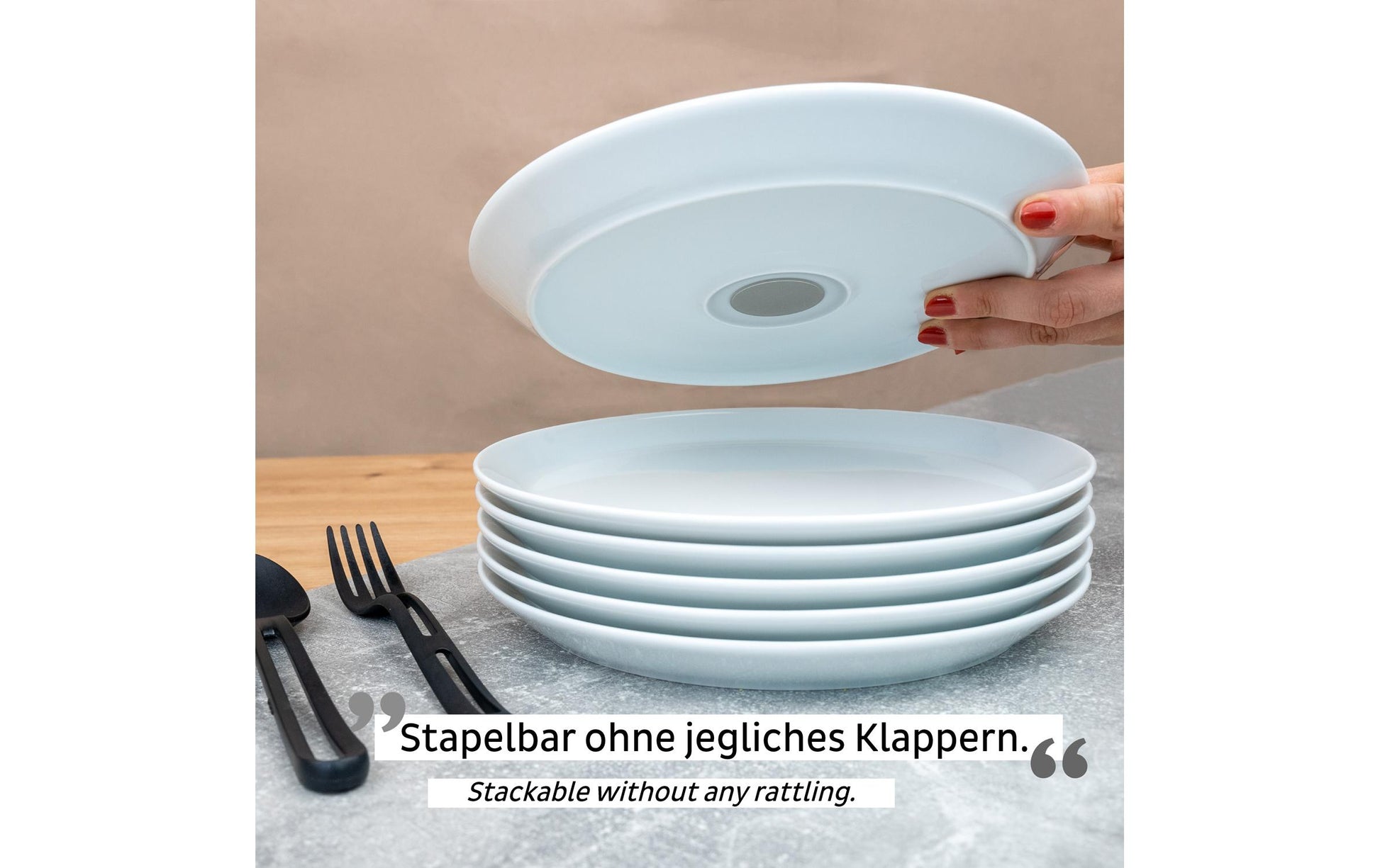 Silwy S0PT-1311-2 Frühstücksteller – Porzellan, weiss, magnetisch, Ø 23 cm, 2 Stück