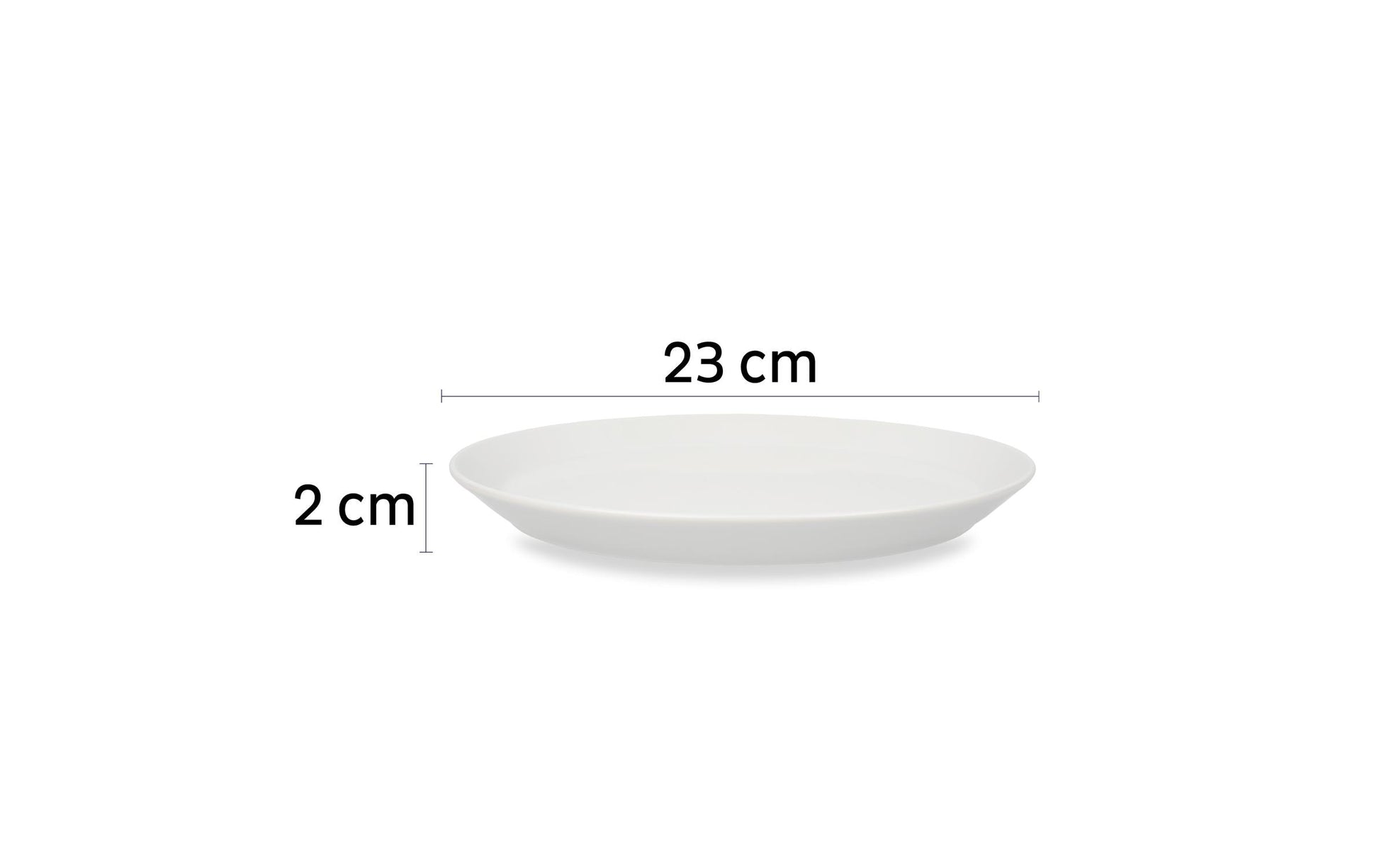 Silwy S0PT-1311-2 Frühstücksteller – Porzellan, weiss, magnetisch, Ø 23 cm, 2 Stück