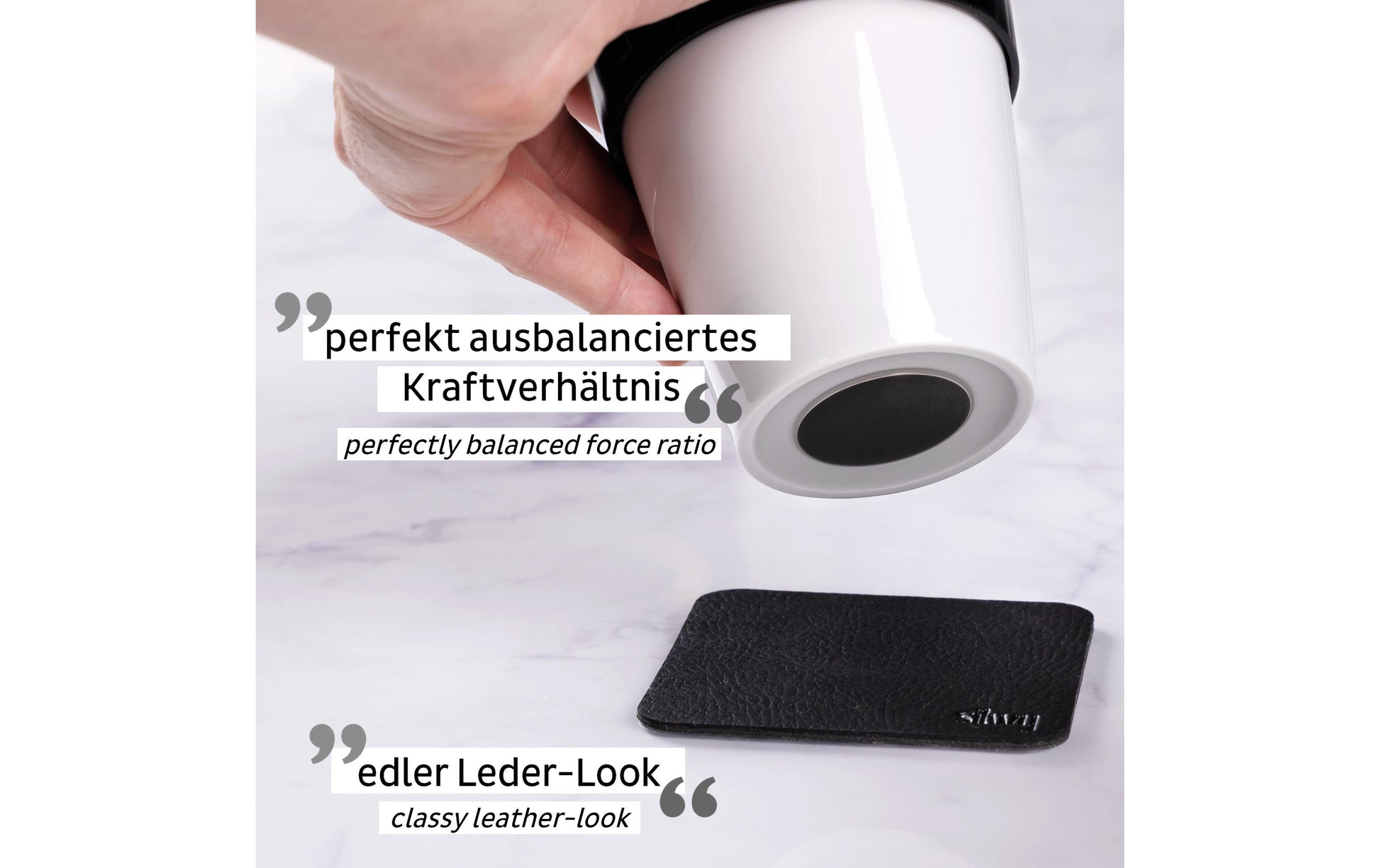 Silwy Becher S038-1403-1-B – 350 ml, Ø 9,3 cm, H 13,0 cm, Porzellan, Weiss, mit Deckel