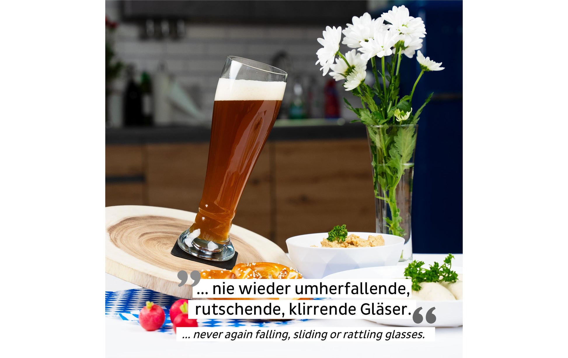 Silwy Bierglas – 500 ml, Ø 7,5 cm, H 25,5 cm, Kristallglas, Transparent