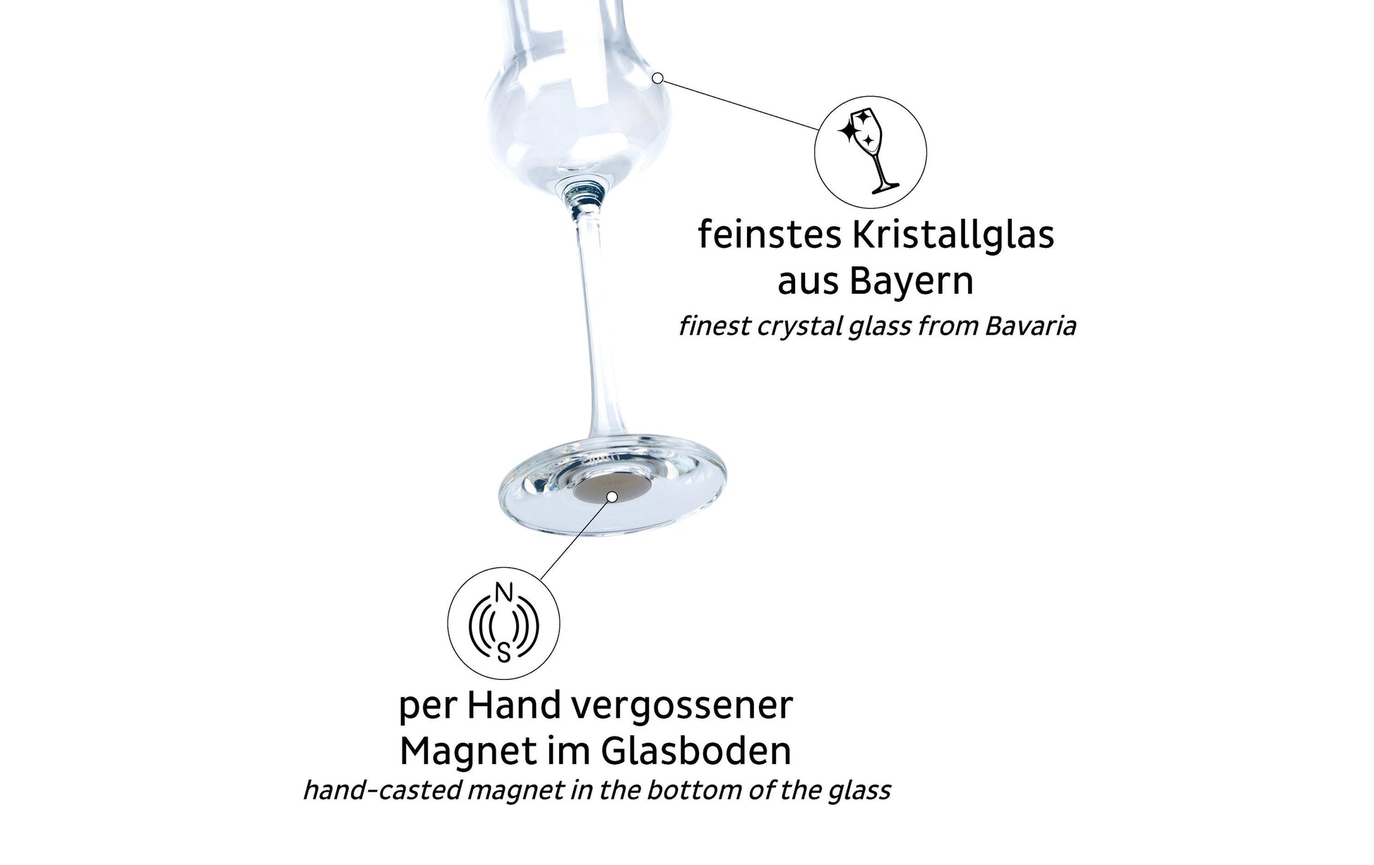 Silwy Likörglas – 95 ml, Ø 4,0 cm, H 17,0 cm, Kristallglas, Transparent