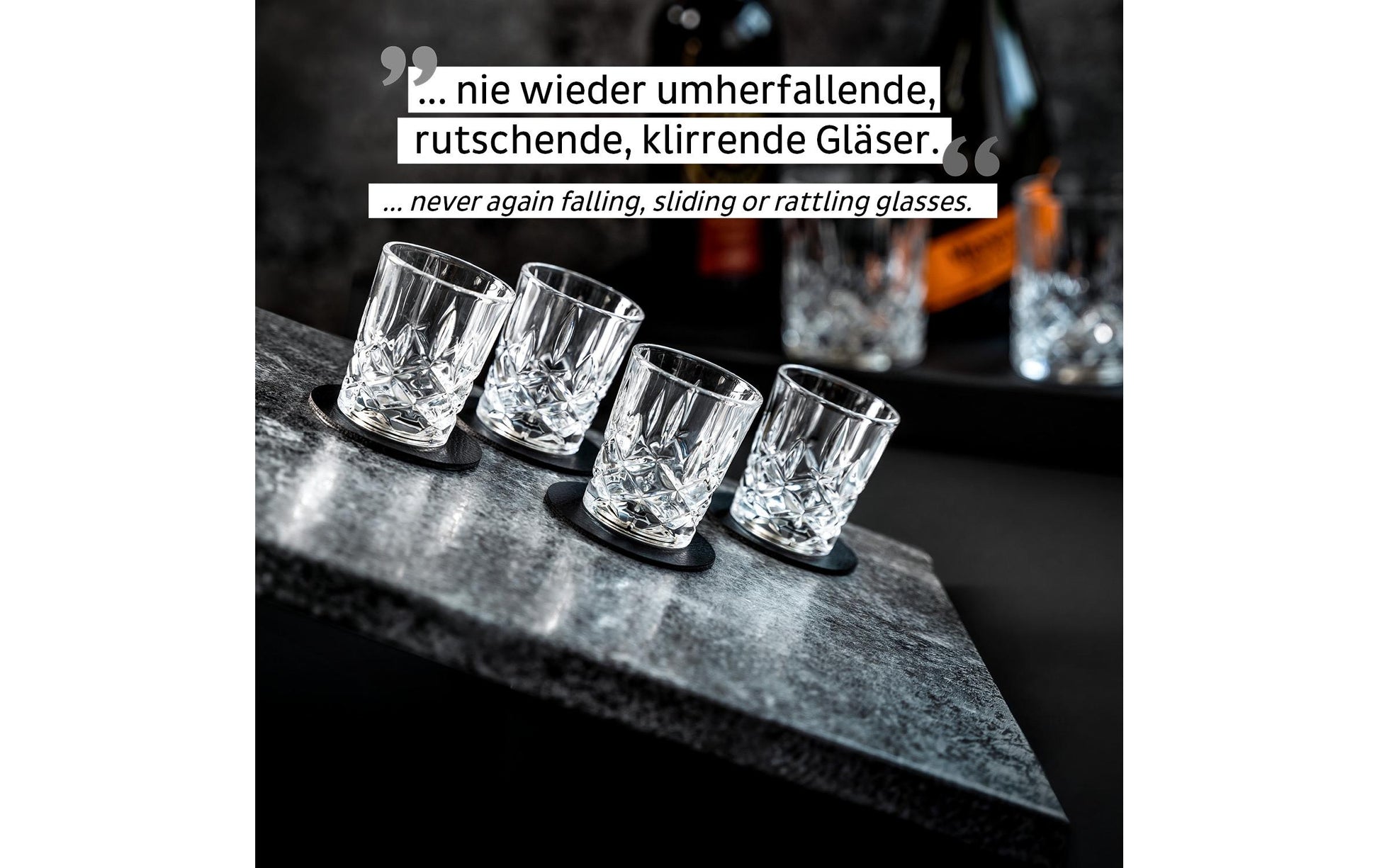 Silwy Shotglas – 4er Set, 40 ml, Kristallglas, Transparent