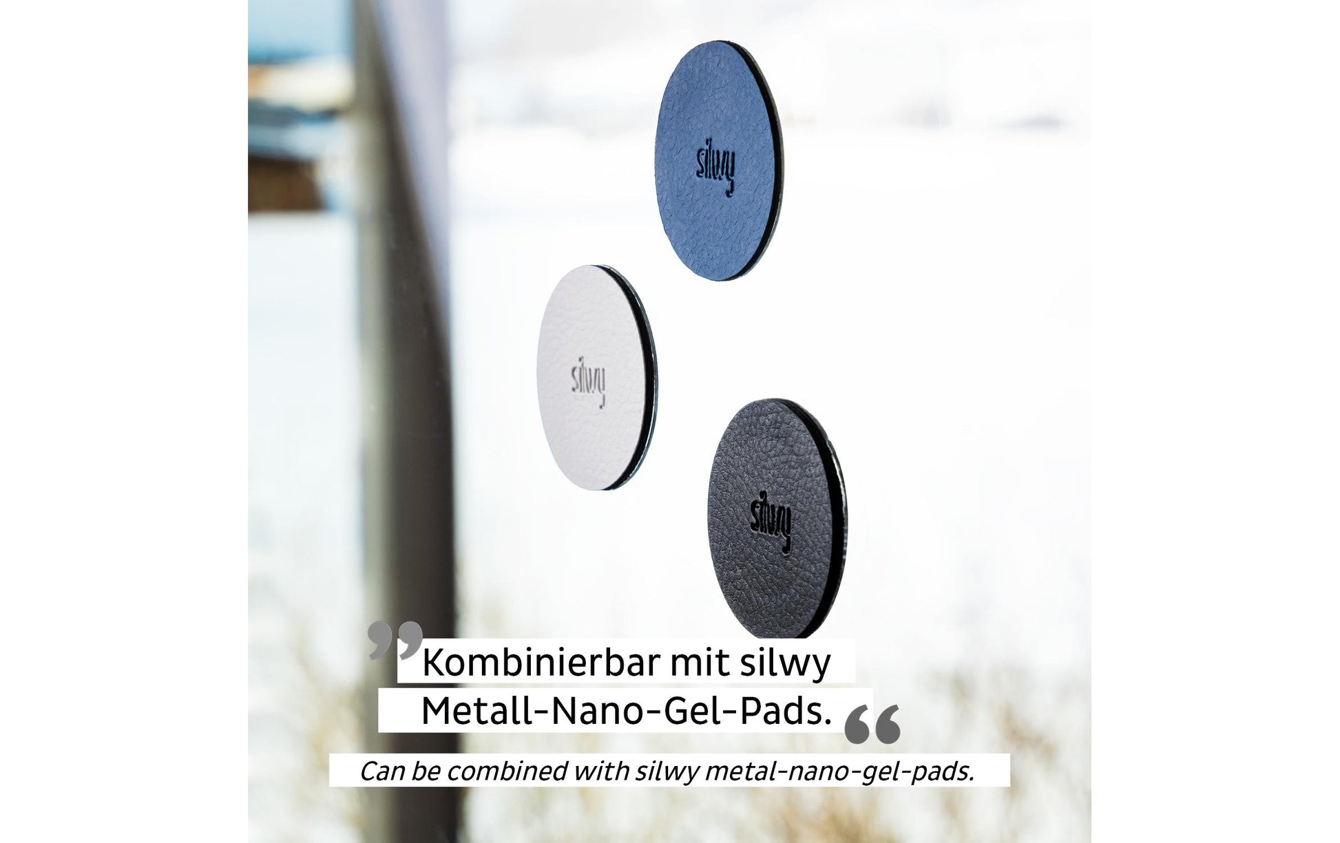 Silwy PM00-14-4 Kabelhalter – selbstklebend – Neodym – silber – Ø 28 × H 3 mm – 4 Stück