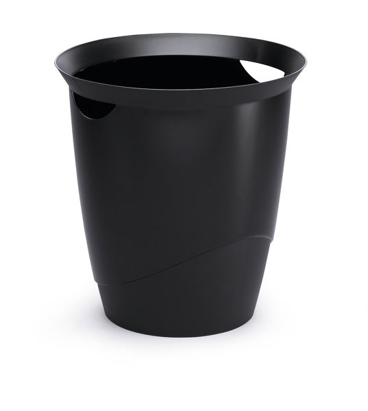 Durable Papierkorb TREND – 16 l – Kunststoff, rund – schwarz