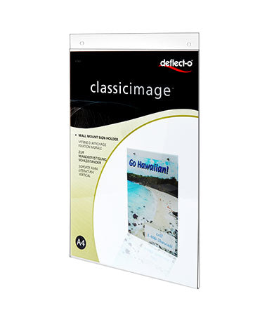 Deflecto Schilderhalter – für A4 – Hochformat – Transparent – Polystyrol (PS) – 211×322×4 mm – 1 Stk.